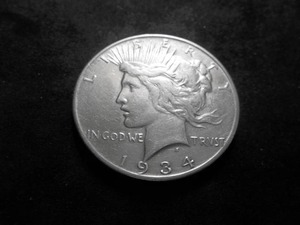 1934 S Silver Peace Dollar
