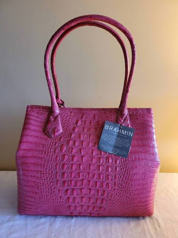 Hot Pink Brahmin Handbag - New w/ Tags, Elegance in Edina