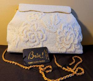 lot 130 image: Cultured Pearl Necklaces, Beaded Evening Bag & Bejeweled Zebra Trinket Box