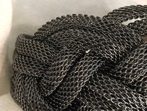 lot 77 image: Braided Metal Mesh Bracelet