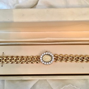 lot 80 image: Gold & Simulated Diamond Watch Bracelet