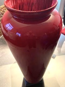 lot 45 image: Large Decorative Red Vase