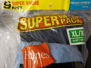 lot 64 image: Hanes Super Pack XL Tagless Boxers...