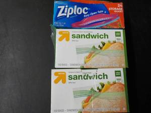 lot 89 image: Quart and Sandwich Size Bags...