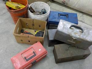 lot 169 image: Random Lot of Tool Boxes, Tools and...