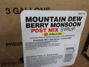lot 188 image: 2 - 3 Gallon Mountain Dew Berry Mon...