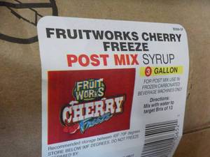 lot 197 image: 2 -3 gallon Cases Fruitworks Cherry...