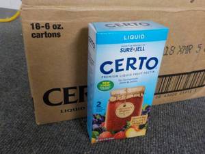 lot 218 image: case of 16 - 6 oz Cartons Certo Pe...