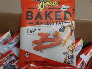 lot 257 image: Case of 104 bags Cheetos Flamin Hot...