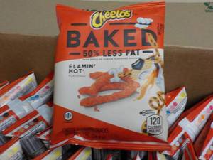 lot 260 image: Case of 104 bags Cheetos Flamin Hot...