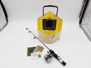 Ice fishing Rod & Reel combo, Frabill Flow-Troll, BSoA Signal Mirror