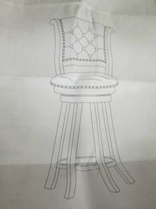 lot 3 image: Logan Swivel Bar Stool open box Ret...
