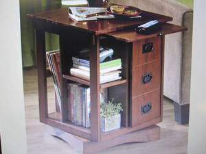 lot 7 image: Revolving End Table open box Retail...