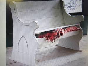 lot 16 image: Church Pew open box Retail $299.99 ...