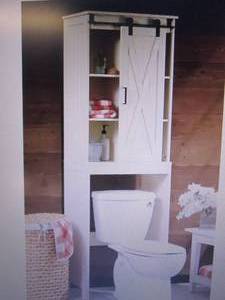 lot 18 image: Barn Door Space Saver in distressed...