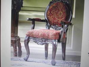lot 39 image: Breanna Hand-Carved Chair open box ...