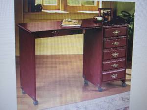 lot 52 image: Rolling Folding Desk open box Retai...