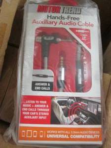 lot 61 image: 6- 4pks Motor Trend Hands- Free Aux...
