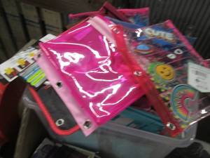 lot 84 image: Tote of  Assorted Zipped Pencil Bin...