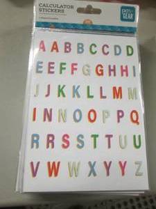 lot 98 image: Stack of Letter Sticker Packs...