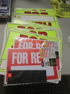 lot 124 image: For Rent Signs...