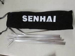 lot 135 image: 4 Stainless Steel Straw Sets...