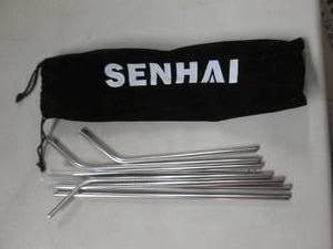 lot 136 image: 4 Stainless Steel Straw Sets...
