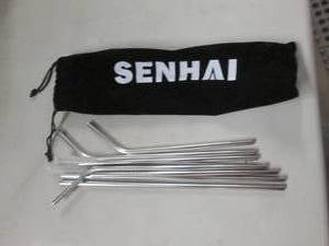 lot 138 image: 4 Stainless Steel Straw Sets...