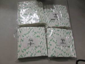 lot 139 image: 4- 200pks Paper Straws...