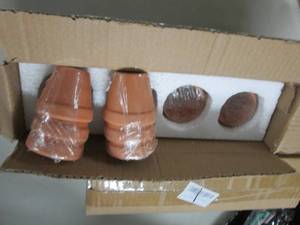 lot 150 image: 2- 12 pks Mini Terra Cota Planters ...