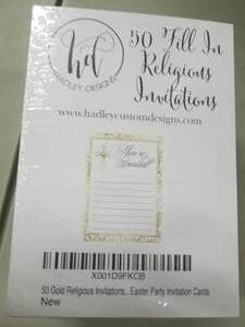 lot 176 image: 5- 50 pks Religious Invitations...