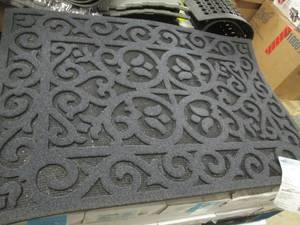 lot 213 image: TrafficMaster 24x36 inch Black Door...