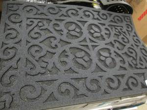 lot 214 image: TrafficMaster 24x36 inch Black Door...