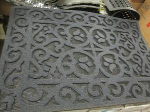 lot 215 image: TrafficMaster 24x36 inch Black Door...