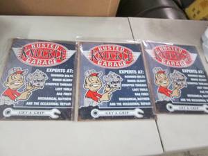lot 322 image: 3 Busted Knuckle Garage Signs...