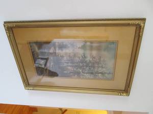lot 21 image: Framed art 17 x 25...