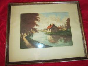 lot 70 image: Jean Robert etching, 16 x 20 frame...