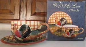 lot 131 image: Caf Au Lai rooser set...
