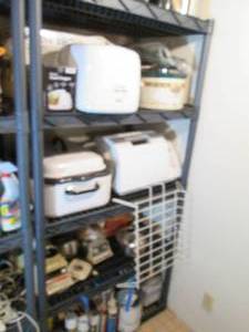 lot 153 image: Black plastic shelf only - Contents...