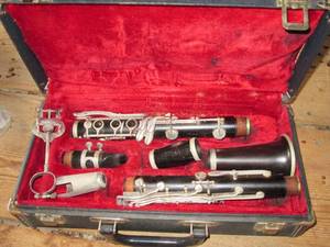 lot 216 image: Antique clarinet in case...