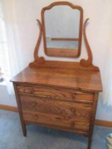lot 230 image: Dresser with mirror, 36 x 18 inch t...