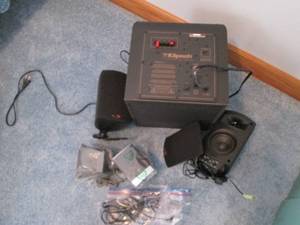 lot 239 image: Klipsch and Harmon Kardon speakers...