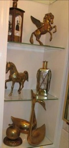 lot 521 image: Metal figures and liquid soap dispe...