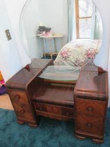 lot 544 image: Antique dresser, 46 x 19 ntop...