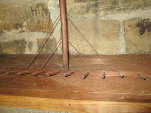 lot 587 image: Rake with wood pegs...