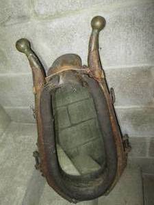 lot 594 image: Horse hame mirror...