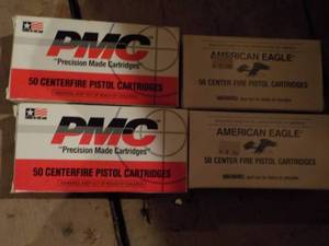 lot 262 image: Center Fire Pistol Cartridges- 4 bo...