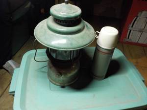 lot 336 image: Lantern and Thermos...