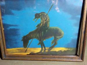 lot 390 image: Indian Horse Print Framed...