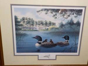 lot 392 image: Raedeke Duck Framed Print...